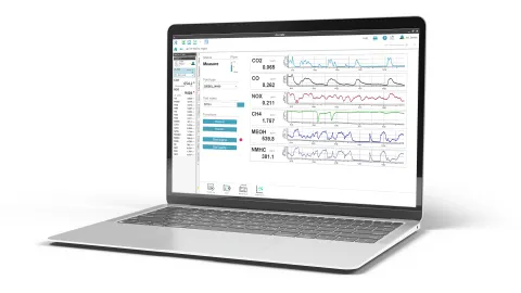 Software reports on laptop